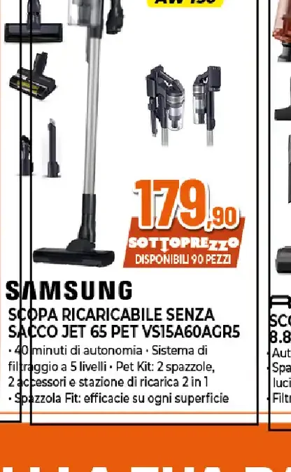 Scopa ricaricabile senza sacco Jet 65 Pet