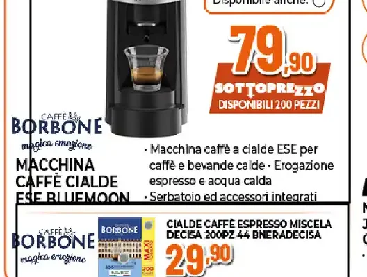 Macchina caffè cialde ESE Borbone