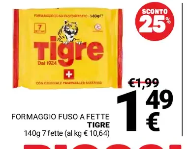 Formaggio fuso a fette Tigre