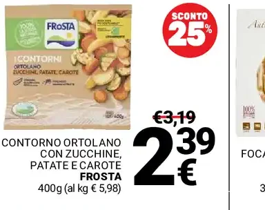 Contorno ortolano con zucchine, patate e carote Frosta