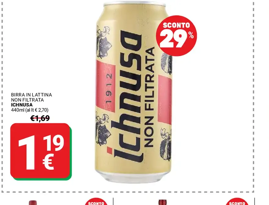 Birra in lattina non filtrata Ichnusa