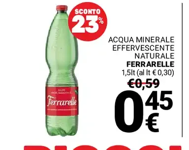 Acqua minerale effervescente naturale Ferrarelle