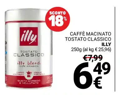 Caffè macinato tostato classico Illy