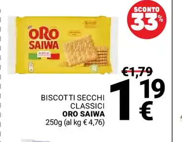 Biscotti secchi classici Oro Saiwa