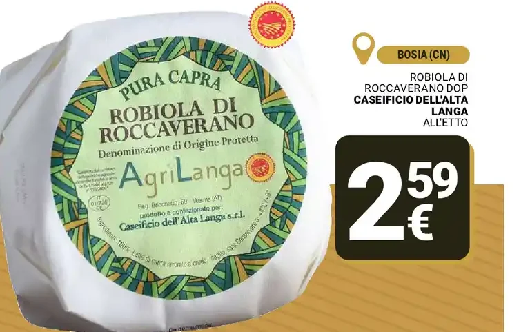 Robiola di Roccaverano DOP Caseificio dell'Alta Langa