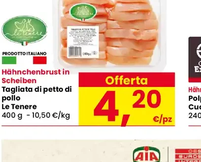 Tagliata di petto di pollo