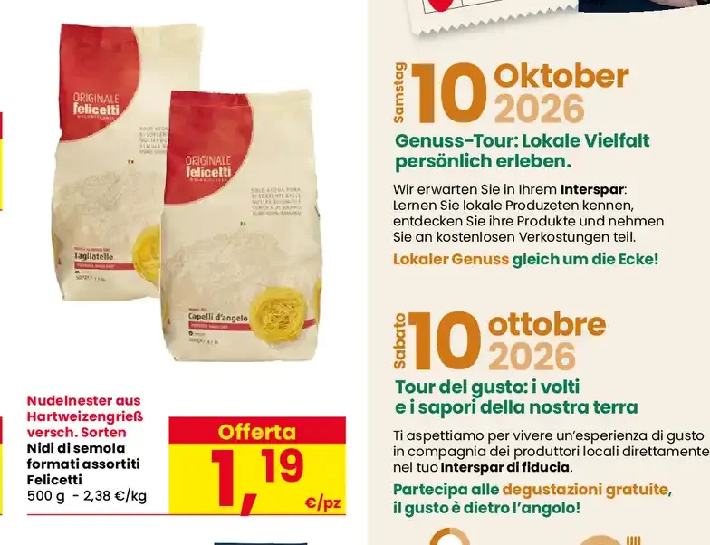 Nidi di semola assortiti