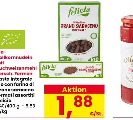 Pasta integrale bio di grano saraceno Felicia