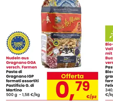 Pasta di Gragnano IGP formati assortiti Pastificio G. di Martino