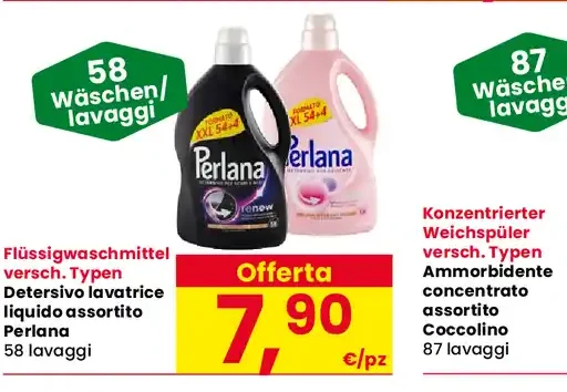 Detersivo lavatrice Perlana