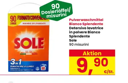 Detersivo lavatrice Sole