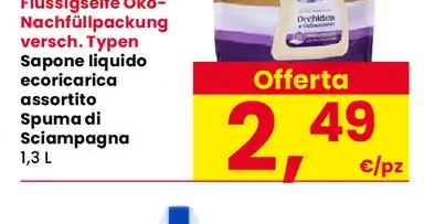 Sapone liquido ecoricarica assortito Spuma di Sciampagna