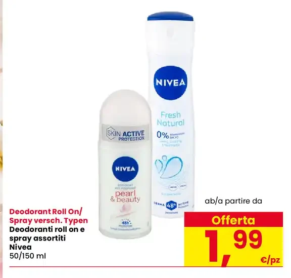 Deodorante roll-on e spray Nivea assortito