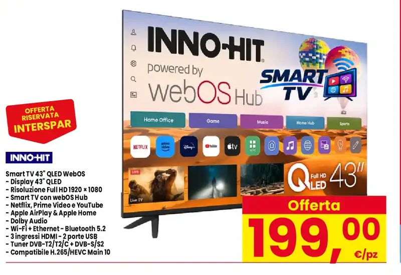 Smart TV 43" QLED WebOS