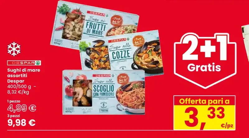 Sughi di mare assortiti