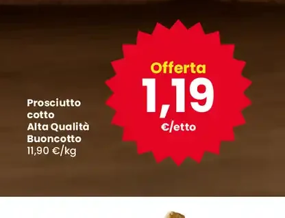 Prosciutto cotto Alta Qualità BuonCotto