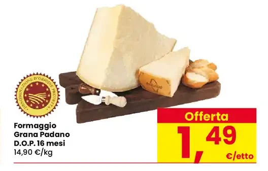 Formaggio Grana Padano D.O.P. 16 mesi
