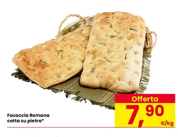 Focaccia Romana cotta su pietra