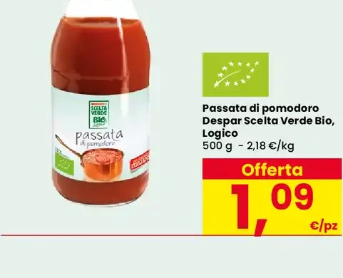 Passata di pomodoro Despar Scelta Verde Bio Logico