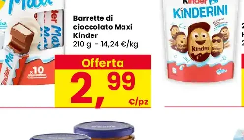 Barrette di cioccolato Maxi Kinder
