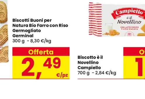 Biscotti Buoni per Natura Bio Farro con Riso Germogliato Germinal