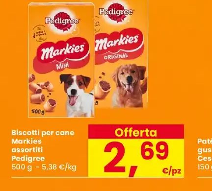 Biscotti per cane Markies assortiti Pedigree