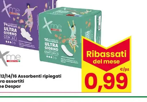 Assorbenti ripiegati Ultra assortiti Xme Despar