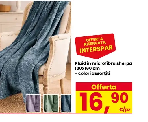 Plaid in microfibra sherpa