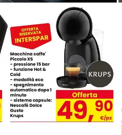 Macchina caffè Piccolo XS Krups