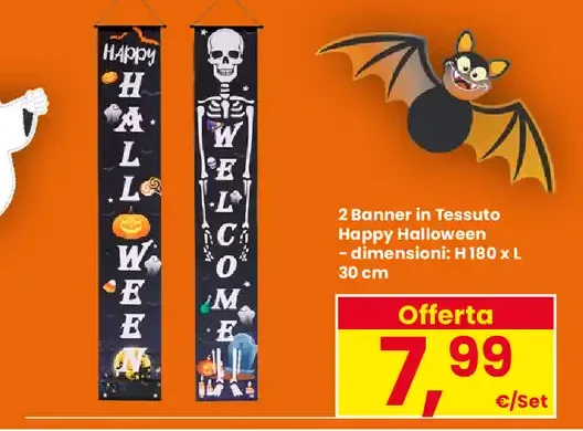 Banner in tessuto Happy Halloween