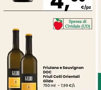 Friulano e Sauvignon DOC Friuli Colli Orientali Gildo