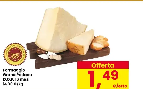 Formaggio Grana Padano D.O.P. 16 mesi