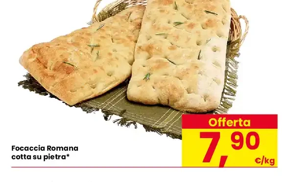 Focaccia Romana cotta su pietra