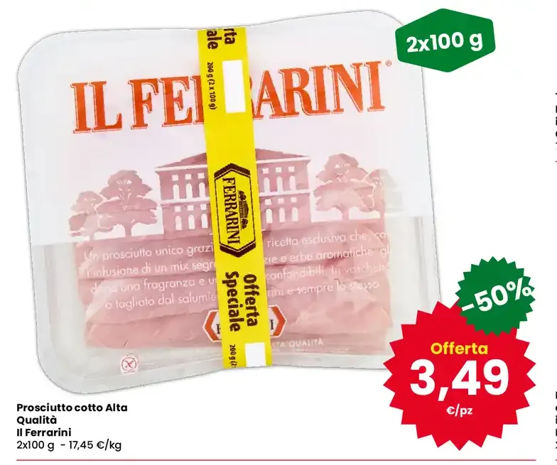 Prosciutto cotto Alta Qualità
