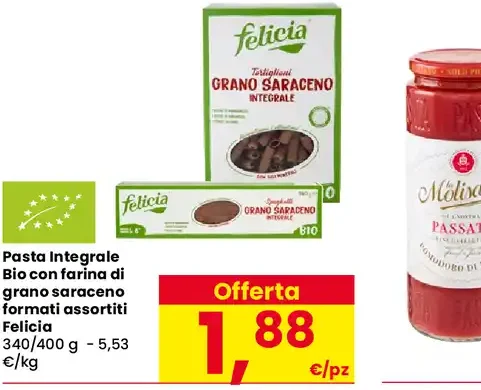 Pasta Integrale Bio con farina di grano saraceno Felicia