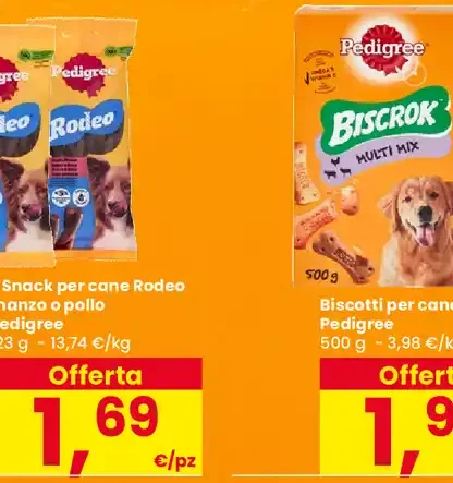 Snack per cane Rodeo manzo o pollo Pedigree