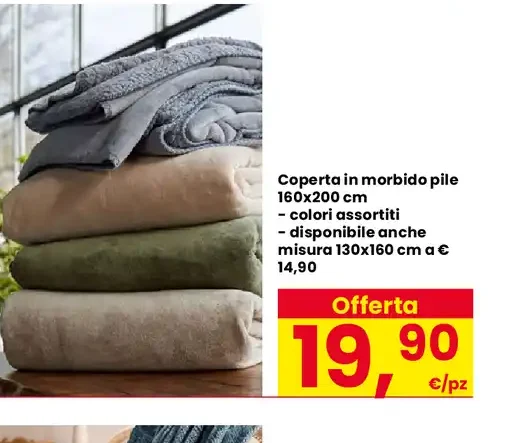 Coperta in morbido pile