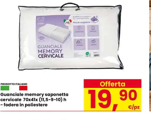 Guanciale memory saponetta cervicale