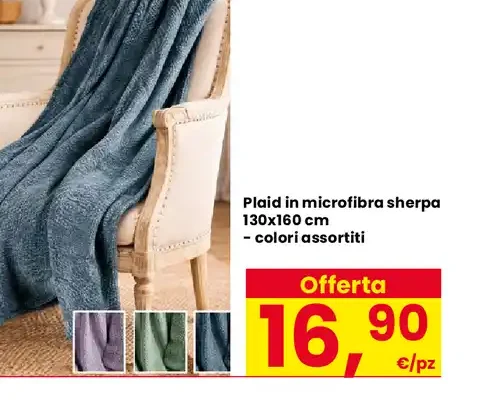 Plaid in microfibra sherpa
