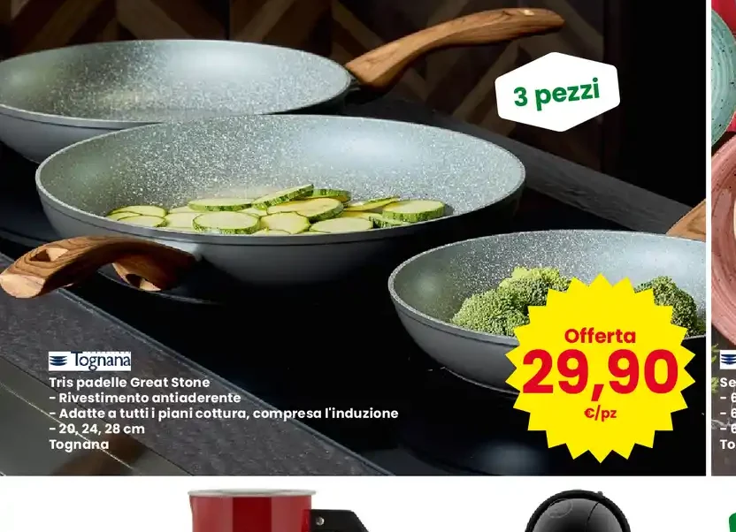 Set 3 padelle Great Stone Tognana