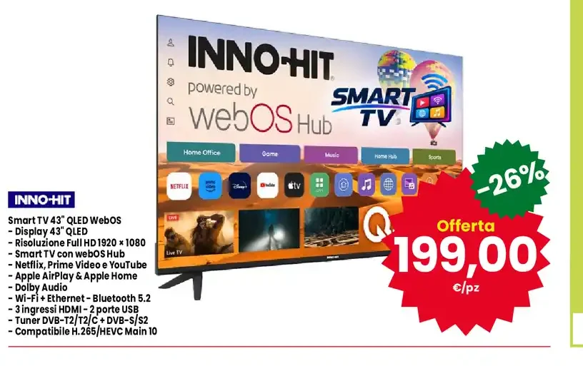 Smart TV 43” INNO-HIT