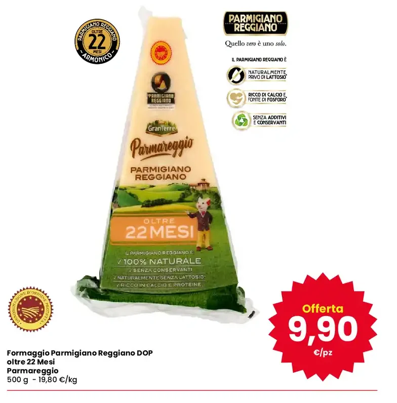 Formaggio Parmigiano Reggiano DOP oltre 22 mesi Parmareggio