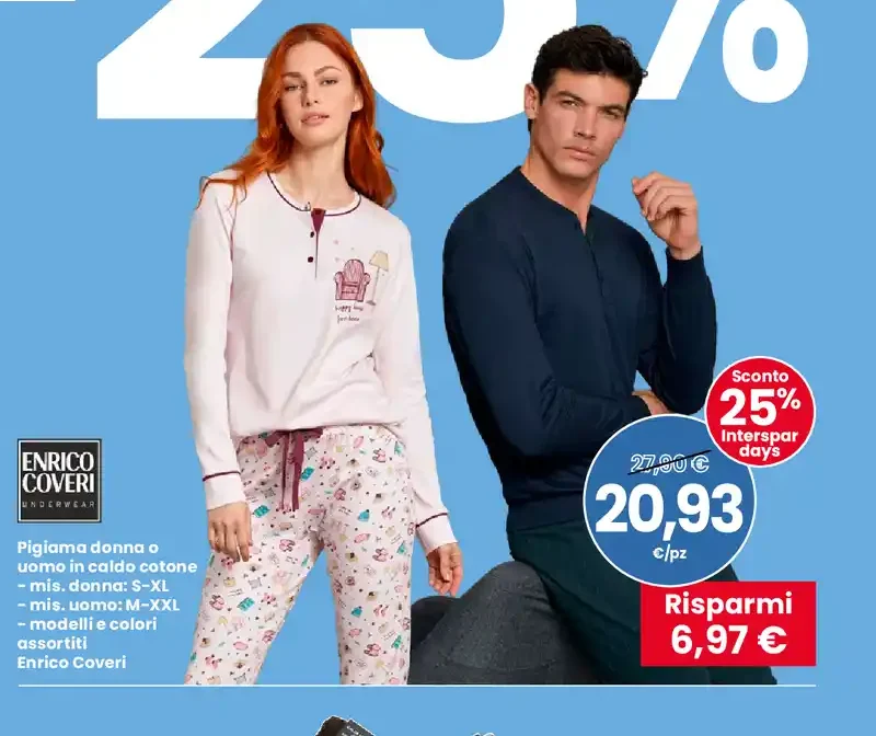 Pigiama donna o uomo in caldo cotone
