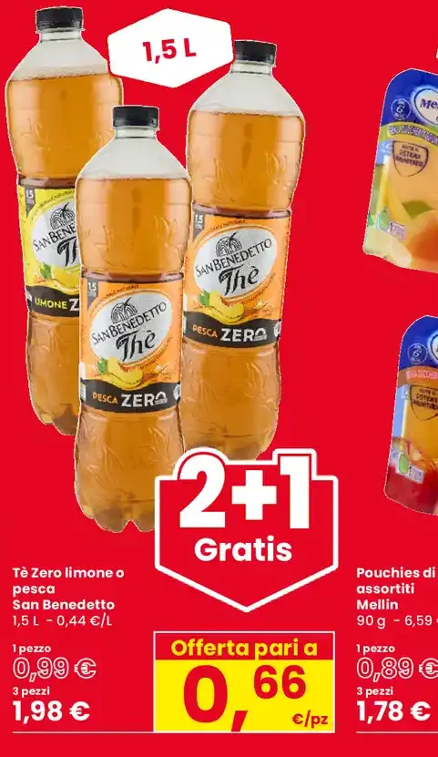 Tè zero limone o pesca