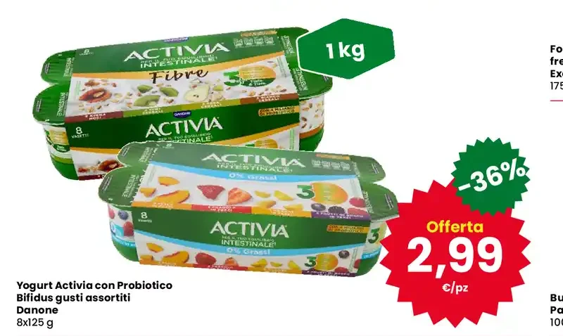 Yogurt Activia con Probiotico Bifidus gusti assortiti