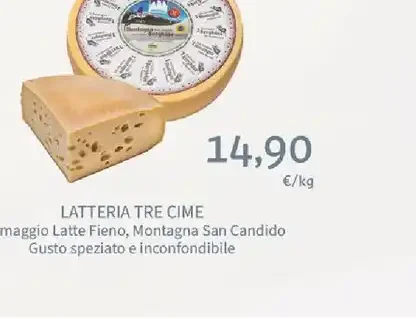Formaggio Latte Fieno Montagna San Candido