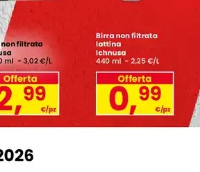 Birra non filtrata Ichnusa