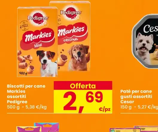 Biscotti per cane Markies assortiti Pedigree