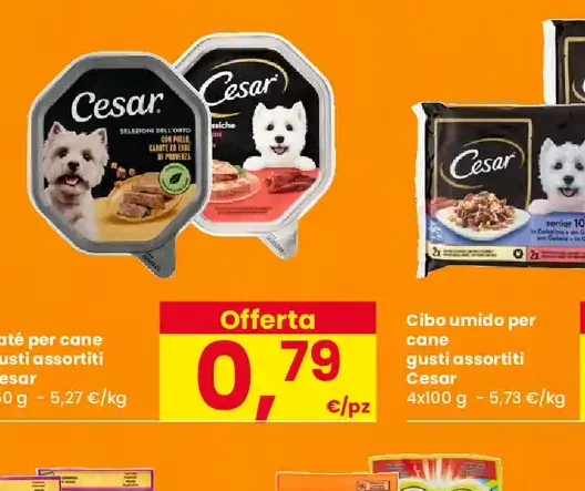Paté per cane gusti assortiti Cesar