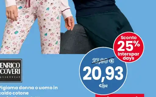 Pigiama donna e uomo in caldo cotone